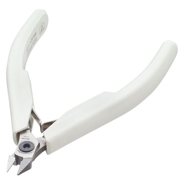 Pliers Lindstrom® Supreme series 1pkg1 alloyed steel, 4-1/4 inches micro bevel-cutter, white / silver (PLR-7190) image number 1