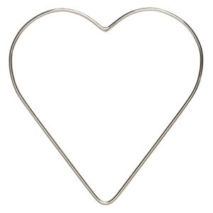 Wire frame, steel, 4-1/4 x 4-inch heart. Sold individually.