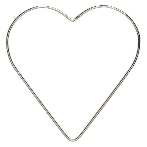 Wire frame, steel, 4-1/4 x 4-inch heart. Sold individually. image number 0