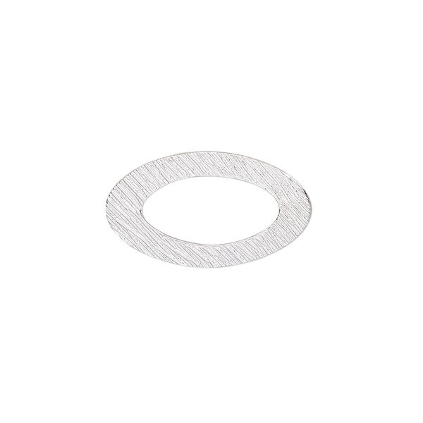 Component, sterling silver-filled, 23x13mm two-sided textured and smooth open oval with 15x7.5mm center hole. Sold individually. image number 0
