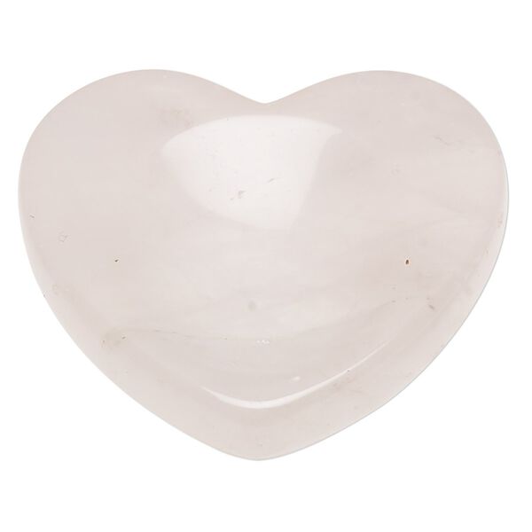 Rose quartz 1pkg1, hand-cut undrilled heart worry stone natural 47x43mm-52x47mm image number 0
