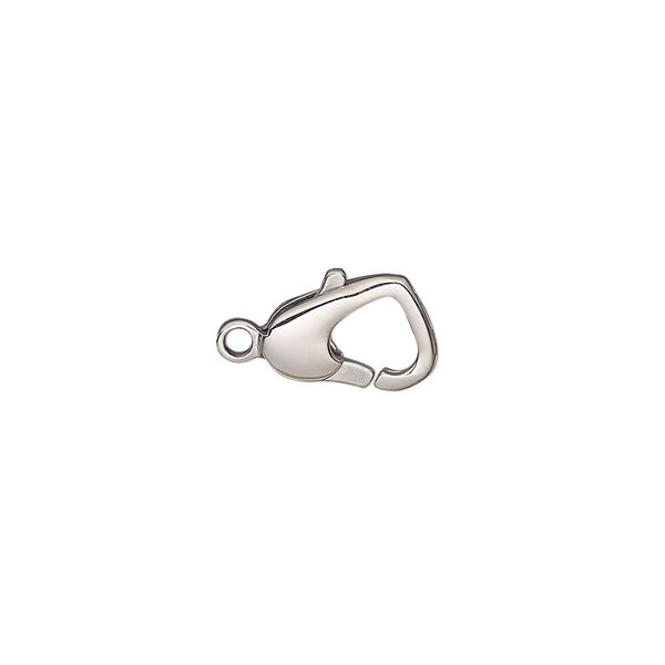 Clasp, lobster claw, stainless steel, 12x8mm. Sold per pkg of 2. image number 0
