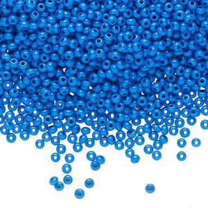 Seed bead, Preciosa Ornela Czech glass, pkg/500g, #11 rocaille, opaque terra intensive dyed blue chalkwhite, (16A38).