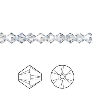 Bead 144pk crystal blue shade, Crystal Passions® 5mm bicone 5328