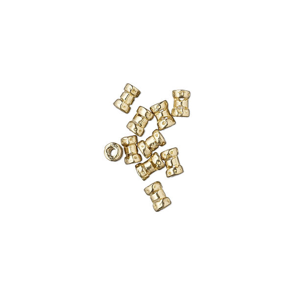 Crimp, JBB Findings, brass, 4x2.5mm tube, 1mm inside diameter. Sold per pkg of 10. image number 0