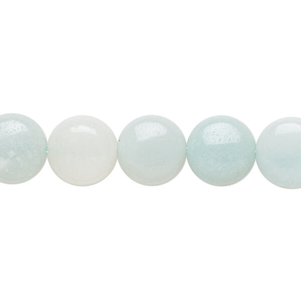 Bead, amazonite (natural), light and dark, 10mm flat round, B grade, Mohs hardness 6 to 6-1/2. Sold per 15-1/2" to 16" strand. image number 0