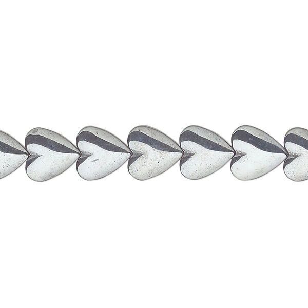 Bead, Hemalyke™ (manmade), 8mm heart. Sold per 16-inch strand. image number 0