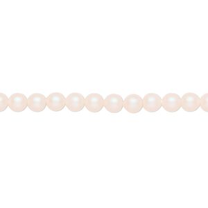 Pearl 100pk pearlescent white, Crystal Passions® 4mm round 5810