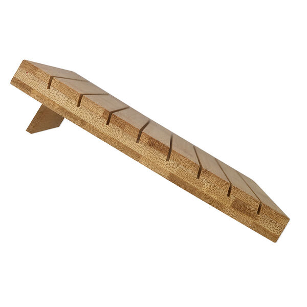 Display, earring card holder, bamboo, 2 x 10-5/8 x 8-1/4 inch inclined. Sold individually. image number 2