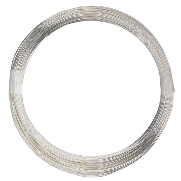 Wire, sterling silver-filled, half-hard, round, 20 gauge. Sold per 100-foot spool. image number 0