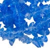 Bead, glass 1pkg1, translucent medium blue, small to extra-large chip, 30-inch strand. image number 1