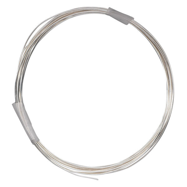 Wire, sterling silver-filled, dead-soft, round, 24 gauge. Sold per pkg of 10 feet. image number 0