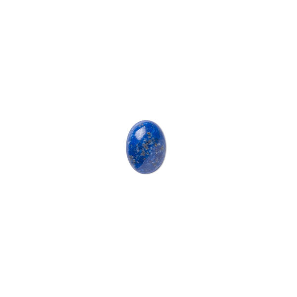 Cabochon, lapis lazuli (natural), 8x6mm calibrated oval, B grade, Mohs hardness 5 to 6. Sold per pkg of 6. image number 0