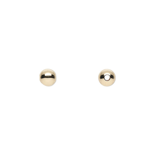Bead, 14Kt gold-filled, 5mm seamless smooth round. Sold per pkg of 100. image number 0