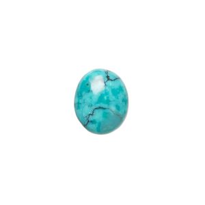 Turquoise 1pkg2, calibrated oval cab 12x10mm