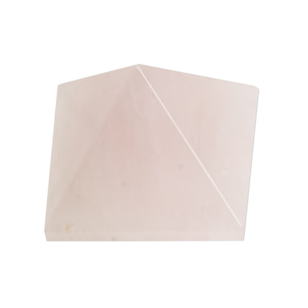 Gift, rose quartz (natural), 25-31mm hand-cut pyramid, C grade, Mohs hardness 7. Sold individually. image number 0
