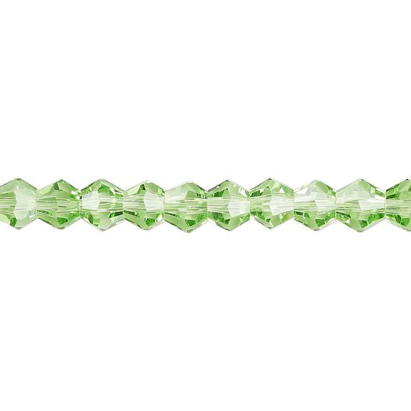 Bead 1pk transparent lime green, Celestial Crystal® 6mm bicone 15.5-16 inch image number 0