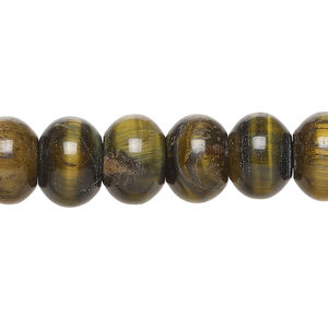 Tigereye / tiger iron 1pkg1, rondelle bead natural, 15 inch 12x8mm-12x9mm
