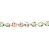 Bead, glass 1pkg8, multicolored, 14mm round with hand-painted flower. image number 1