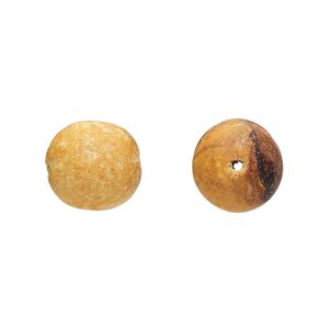 Bead, palo santo (natural), light and dark brown, 12mm hand-cut round. Sold per pkg of 20.
