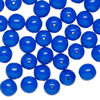 Bead 1pkg50 Czech glass druk, opaque blue, 8mm round. image number 0
