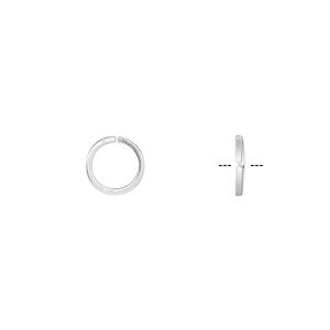 Jump ring, sterling silver, 8mm round square wire, 6.3mm inside diameter, 20 gauge. Sold per pkg of 20.
