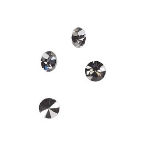 Chaton 12pk crystal nightfall foil back, Preciosa MAXIMA Czech crystal rhinestone 6.14-6.32mm round SS29