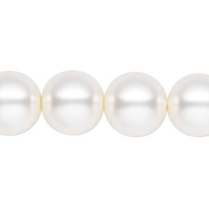 Pearl 1pk cream, Celestial Crystal® 14mm round 15.5-16 inch