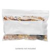 Bag, Tite-Lip™, plastic, clear and white, 5x3-inch side zip with block. Sold per pkg of 100. image number 0