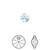 Drop 12pk aquamarine, Crystal Passions® 8mm pendant mini disk 6428 image number 0
