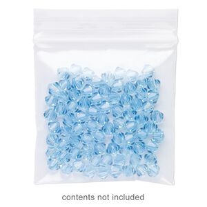 Bag, Tite-Lip™, oxo-biodegradable plastic, clear, 2-inch top zip. Sold per pkg of 1,000.
