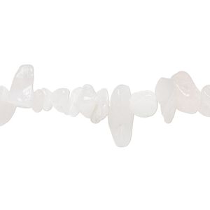 Snow quartz / rose quartz 1pkg1, chip bead natural 15.5-16 inch small