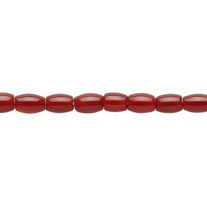 Carnelian 1pkg1, oval bead 15.5-16 inch 6x4mm