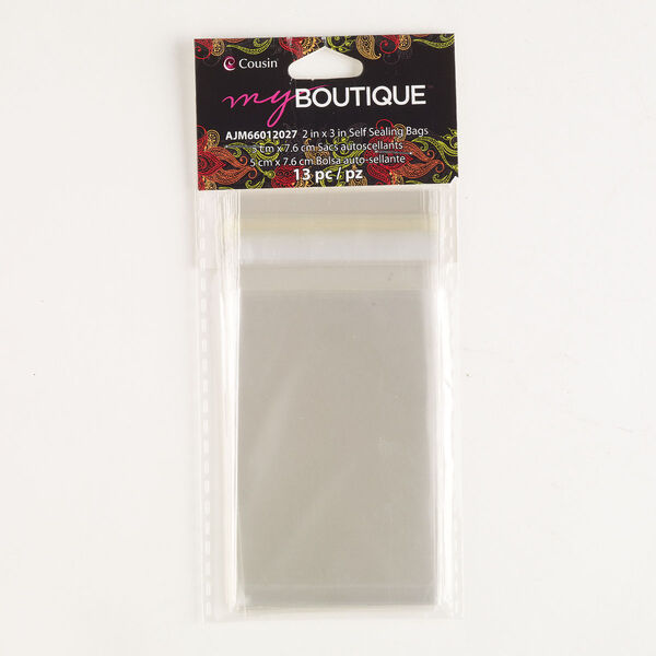Bag, plastic, clear, 3x2-inch self-sealing rectangle. Sold per pkg of 13. image number 0