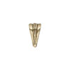 Bail, ice-pick, antiqued brass, 14.5x7.5mm triangle, 10mm grip length. Sold individually. image number 0