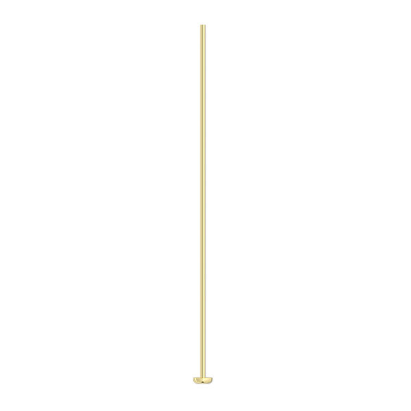 Head pin, 14Kt gold-filled, 1-1/2 inches with cup, 24 gauge. Sold per pkg of 10. image number 0
