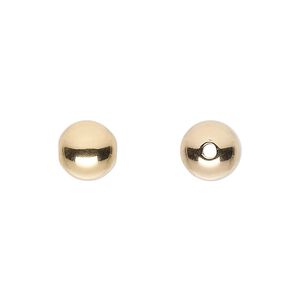 Bead, 14Kt gold-filled, 9mm seamless smooth round. Sold per pkg of 2.