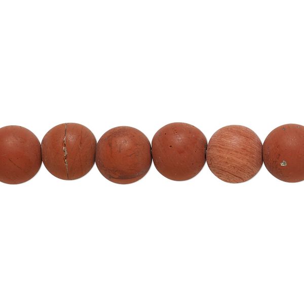 Red jasper 1pkg1, matte round bead natural 8 inch 8mm image number 0