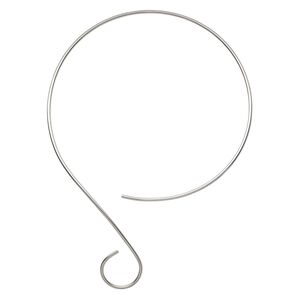 Neckwire, stainless steel, 2mm round with smooth curve, 15 inches. Sold individually.