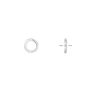 Jump ring, sterling silver, 7mm round square wire, 5mm inside diameter, 18 gauge. Sold per pkg of 50.