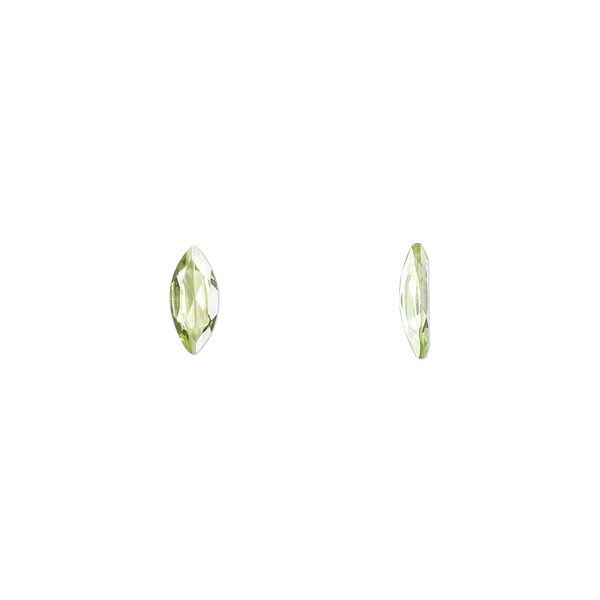 Gem, peridot (natural), 8x4mm faceted marquise, A grade, Mohs hardness 6-1/2 to 7. Sold per pkg of 2. image number 0