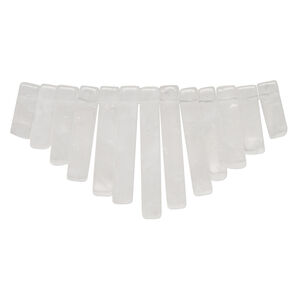 Quartz crystal 1pkg13, fan focal natural 26x10mm-29x12mm