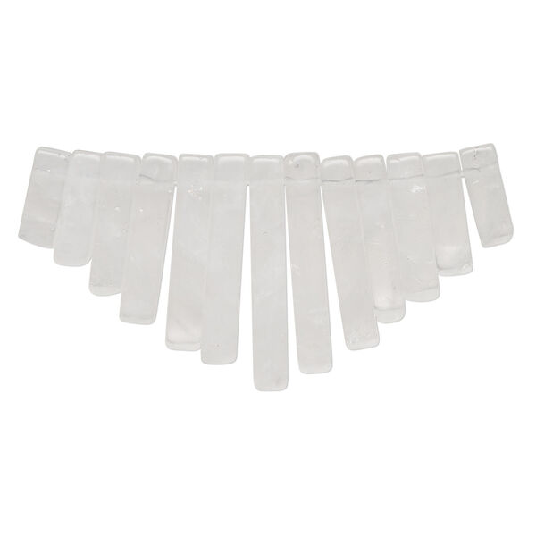 Quartz crystal 1pkg13, fan focal natural 26x10mm-29x12mm image number 0