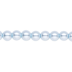 Pearl 1pk light blue, Celestial Crystal® 6mm round 15.5-16 inch