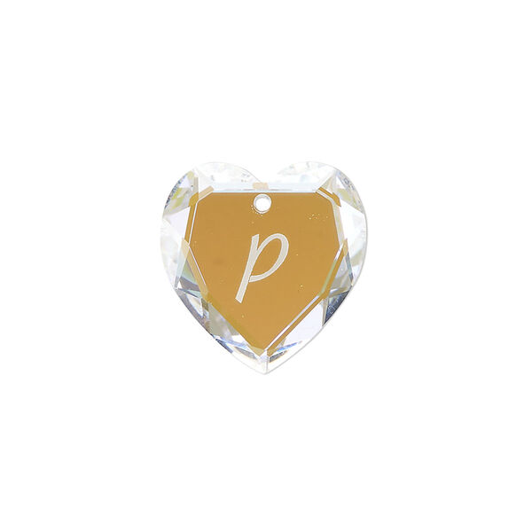 Drop 1pk crystal glacier blue, Crystal Passions® 18mm faceted flat heart 6227 image number 0