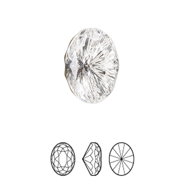 Fancy stone 24pk crystal foil back, Swarovski® 18x13mm magical oval 4160 image number 0