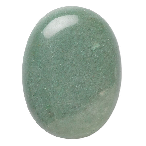 Cab 1pkg1 green aventurine, 40x30mm calibrated oval B grade, natural light to medium image number 0