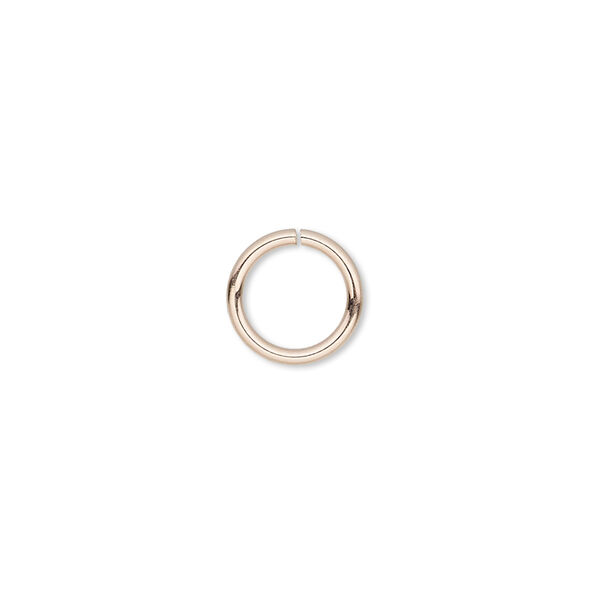 Jump ring, 14Kt rose gold-filled, 5mm round, 3.6mm inside diameter, 22 gauge. Sold per pkg of 20. image number 0