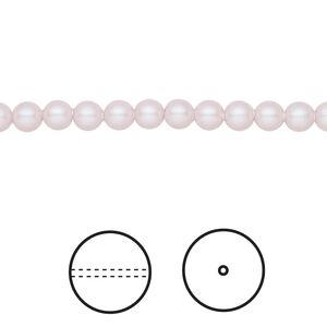 Pearl 500pk iridescent dreamy rose, Swarovski® 4mm round 5810