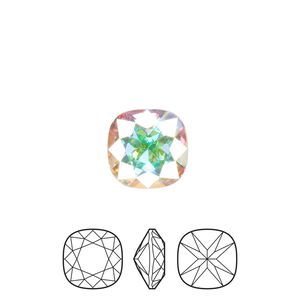 Fancy stone 144pk crystal AB foil back, Preciosa MAXIMA Czech crystal rhinestone 10mm cushion square